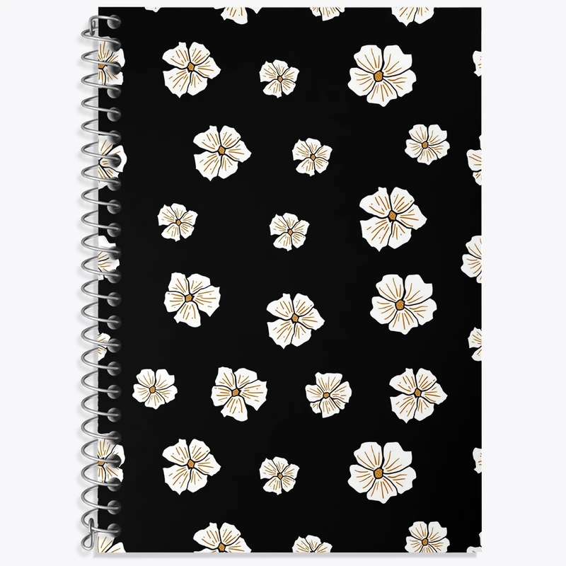 دفتر زبان 50 برگ خندالو مدل سه خط طرح گل گلی کد N1287