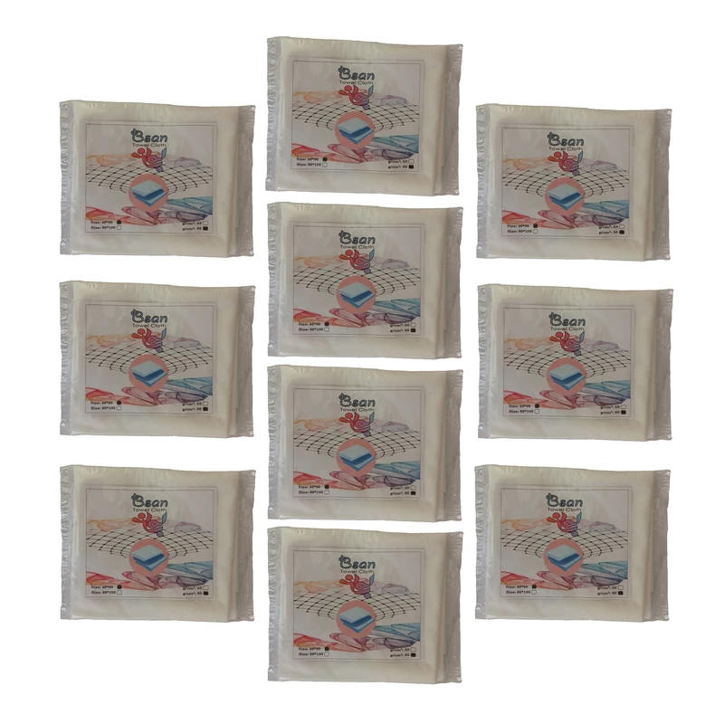 حوله یکبار مصرف بیسان مدل S80 سایز 40x80 سانتی متر بسته 10 عددی