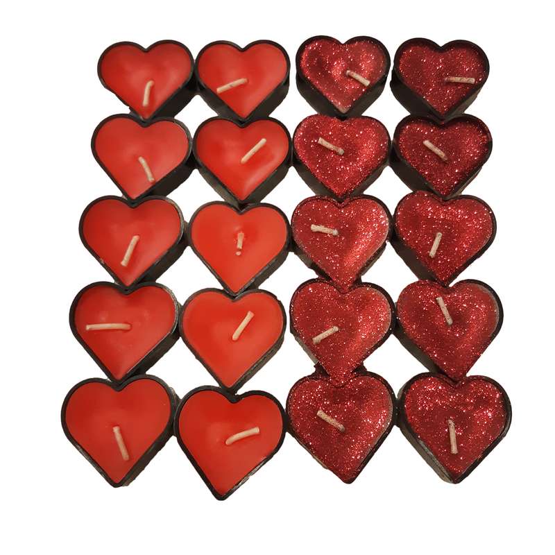 شمع وارمر مدل قلبی مجموعه 20 عددی