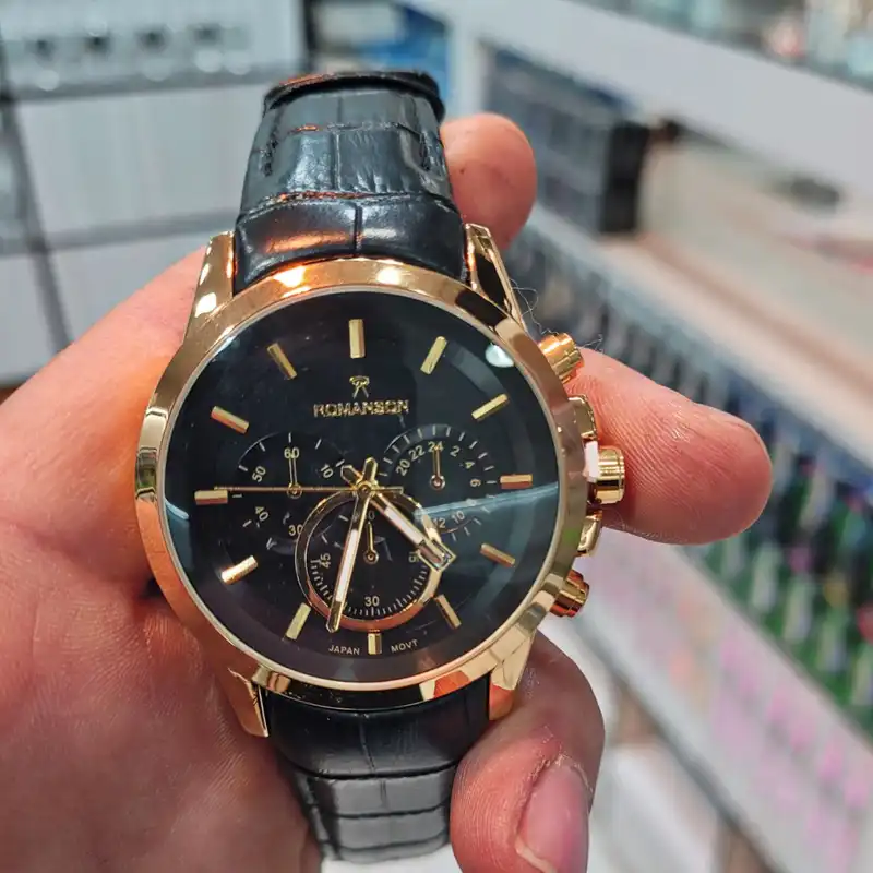 ست ساعت مچی عقربه ای زنانه و مردانه رومانسون مدل ضد آب تک موتور کد 02