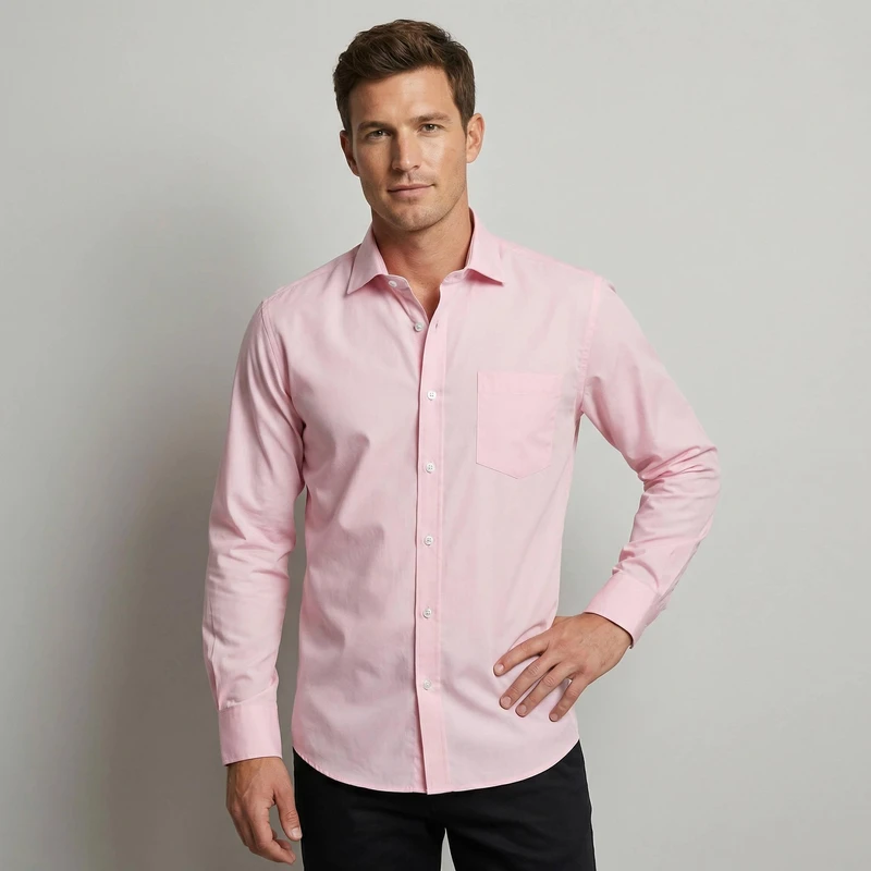 پیراهن آستین بلند یقه برگردان مردانه مدل Jibdar 