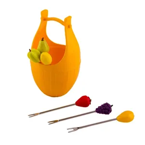 چنگال زیتون خوری مدل بشکه مجموعه 7 عددی