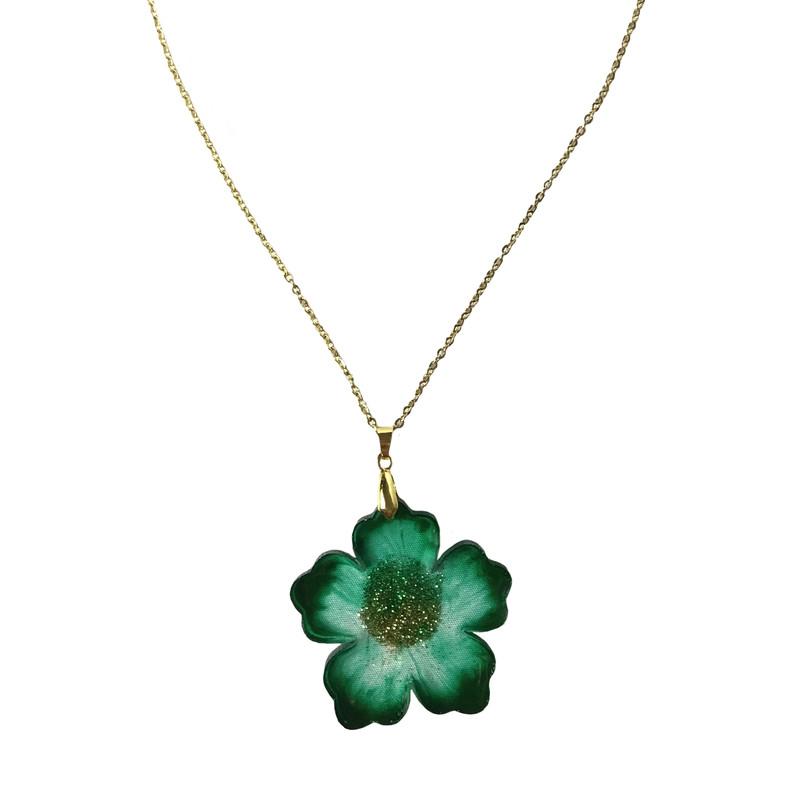 گردنبند زنانه مدل مهشید طرح گل کد 203