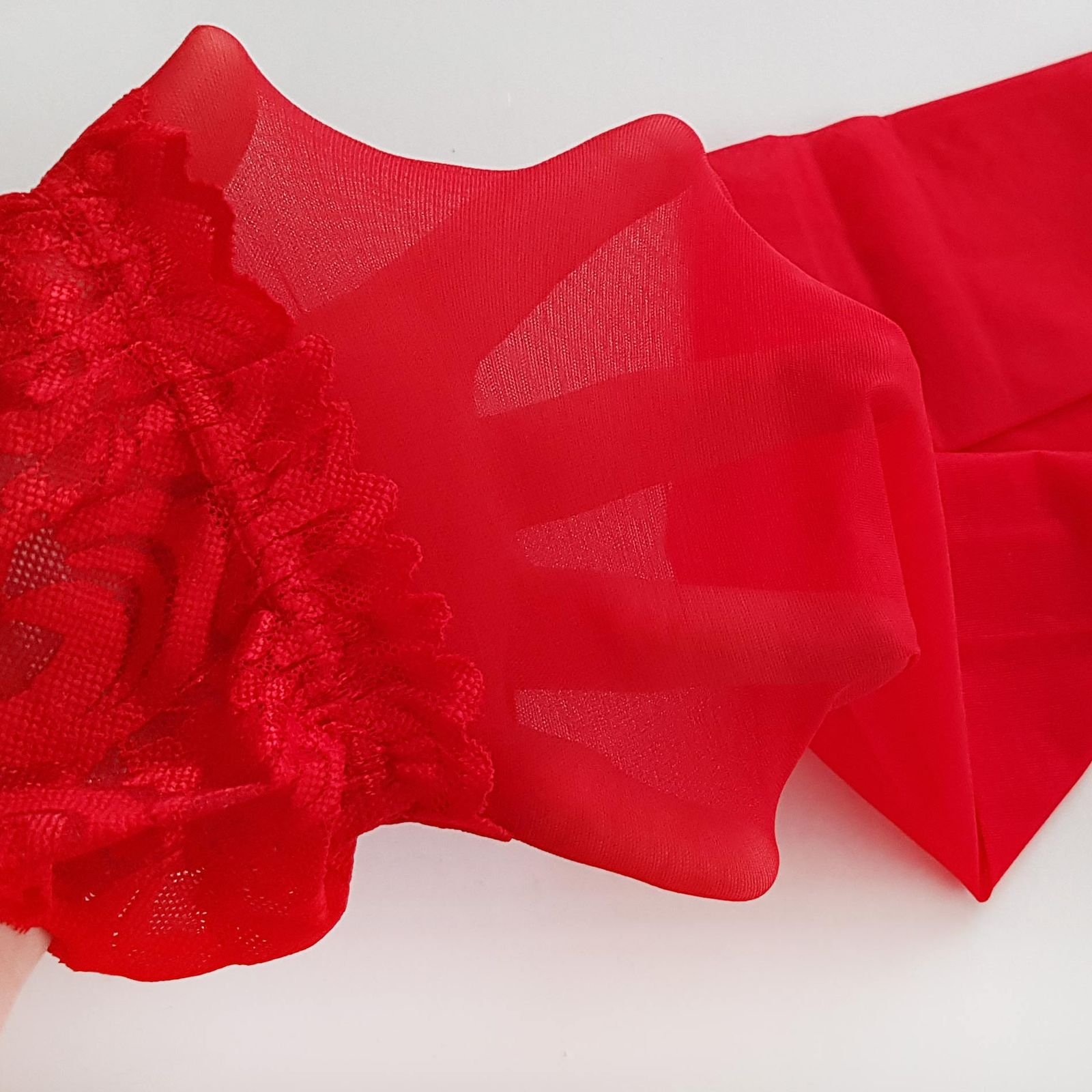 جوراب ساق بلند زنانه ماییلدا مدل لبه گیپوری نازک کد 4927-4445 - - 6