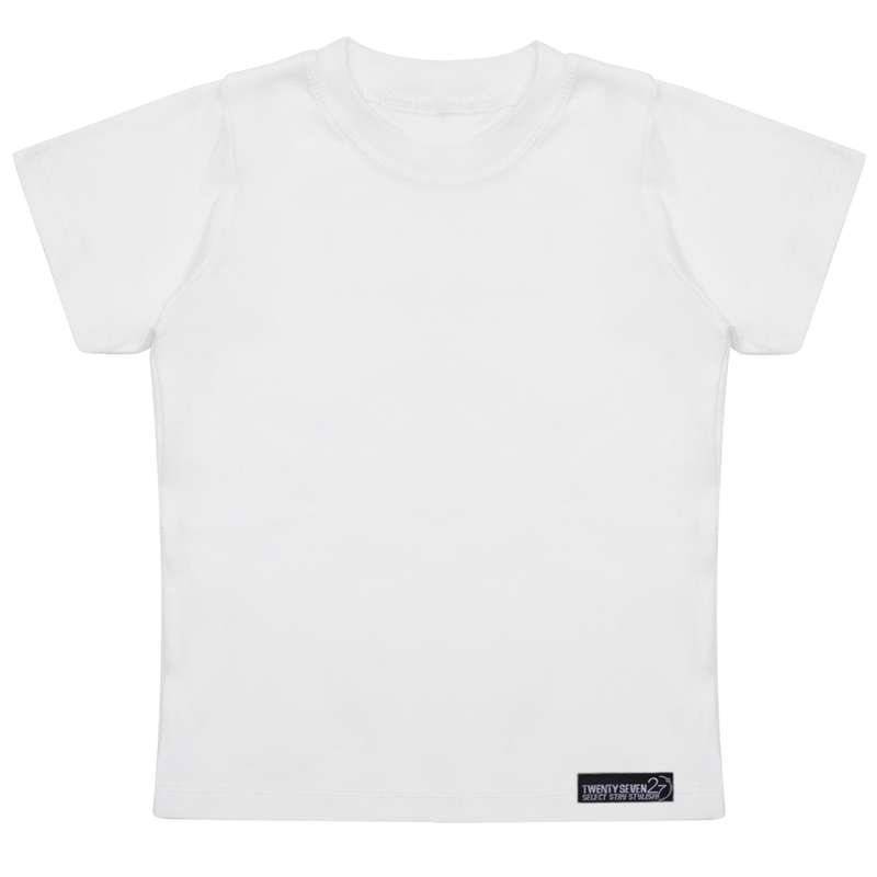 تی شرت آستین کوتاه دخترانه 27 مدل Tshirt White kids Simple کد MH1449