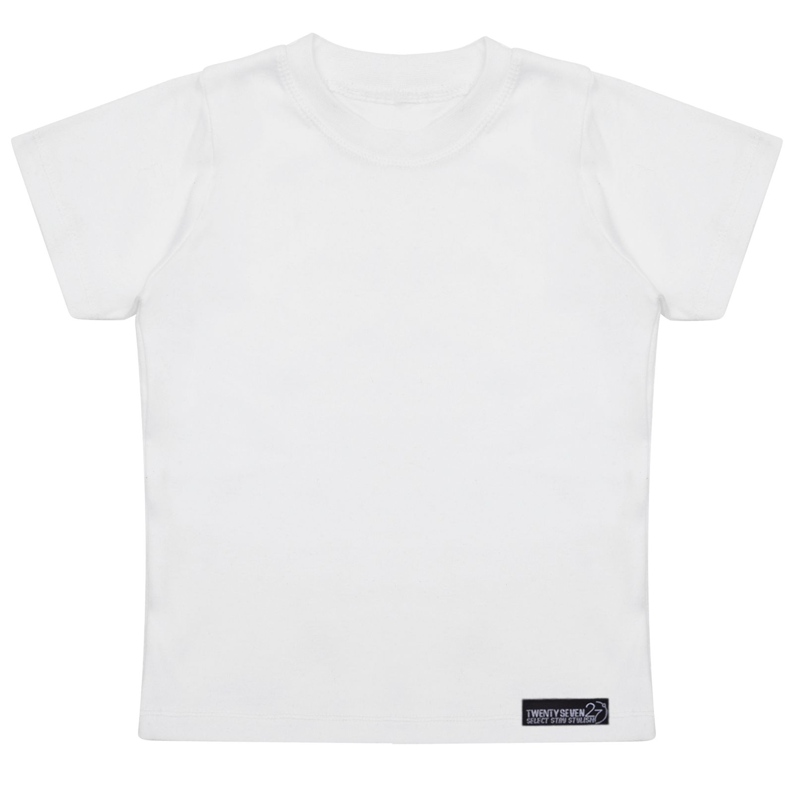 تی شرت آستین کوتاه دخترانه 27 مدل Tshirt White kids Simple کد MH1449 -  - 1