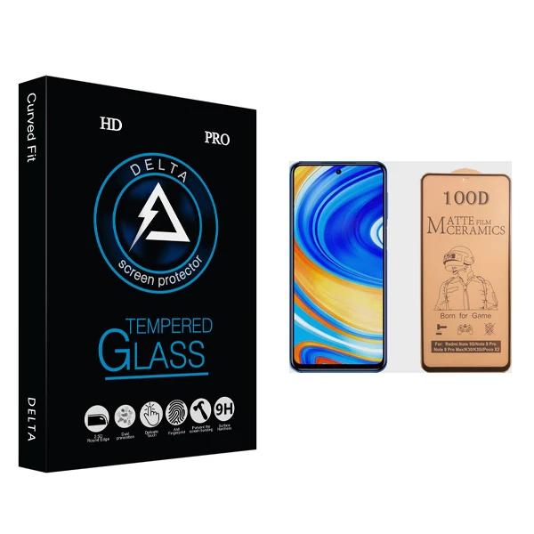 برای محافظ صفحه نمایش سرامیکی دلتا مدل HD مناسب گوشی موبایل شیائومی Redmi Note 9 Pro Max