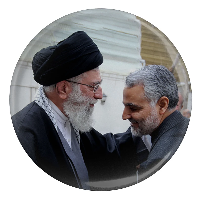  مگنت طرح رهبر حضرت خامنه ای و شهید حاج قاسم سلیمانی مدل S12234 