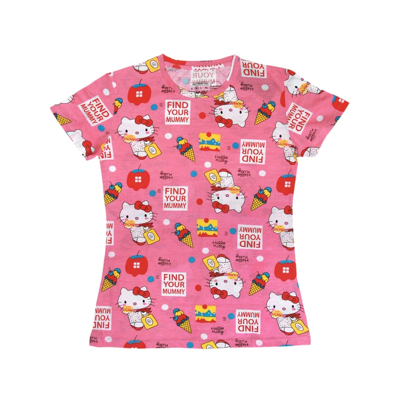 تی شرت آستین کوتاه دخترانه طرح عروسکی کد ja 016