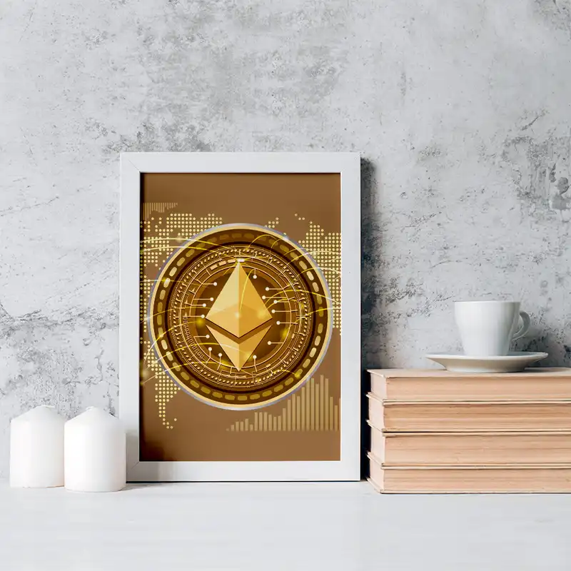 تابلو خندالو مدل ارز دیجیتال اتریوم کد 10887