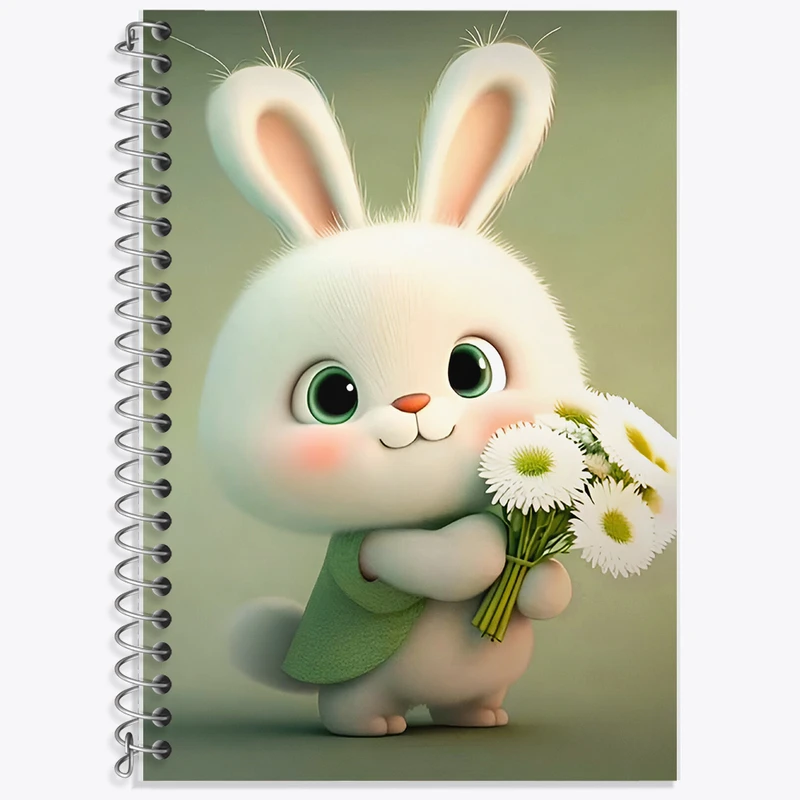 دفتر نت موسیقی 50 برگ خندالو طرح خرگوش بامزه کد F5743