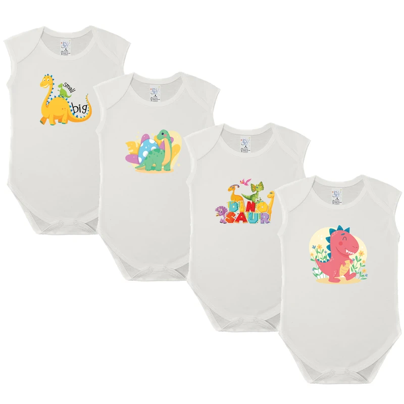 بادی بدون آستین نوزادی نیل کوک مدل روزانه مجموعه 4 عددی