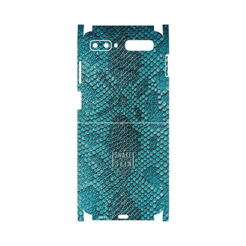 برچسب پوششی ماهوت مدل Blue Snake Skin-FullSkin مناسب برای گوشی موبایل سامسونگ Galaxy Z Flip