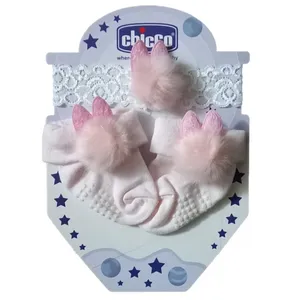 ست هدبند و جوراب نوزادی چیکو مدل خرگوشی کد 06 SO
