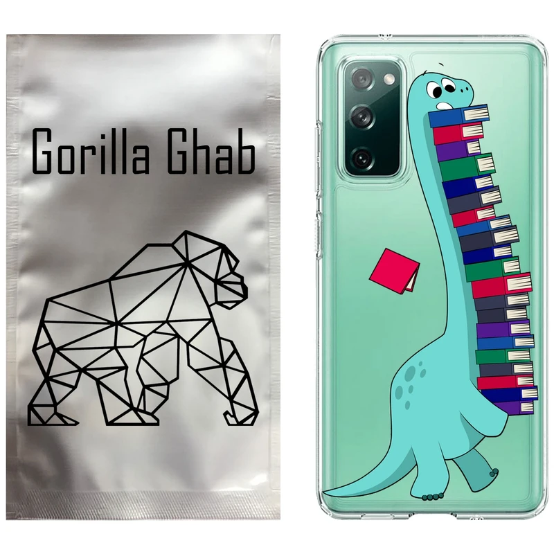 کاور گوریلا قاب مدل CLG کد 17 طرح دایناسور کتابخوان مناسب برای گوشی موبایل سامسونگ Galaxy S20 FE