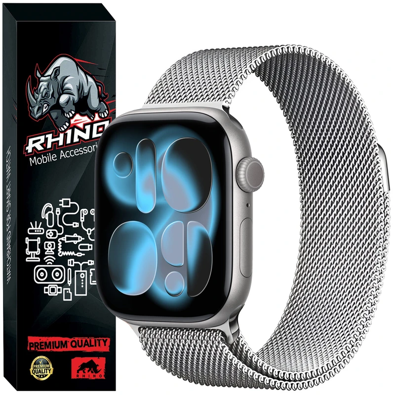 بند راینو مدل Milanese مناسب برای اپل واچ سایز 42 میلی متری سری 10/11