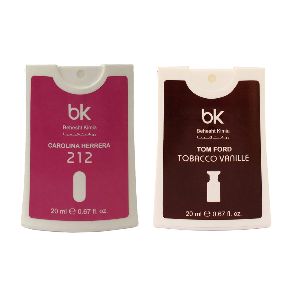 عطر جیبی بی کی مدل تام فورد و کارولینا حجم 20 میلی لیتر مجموعه 2 عددی