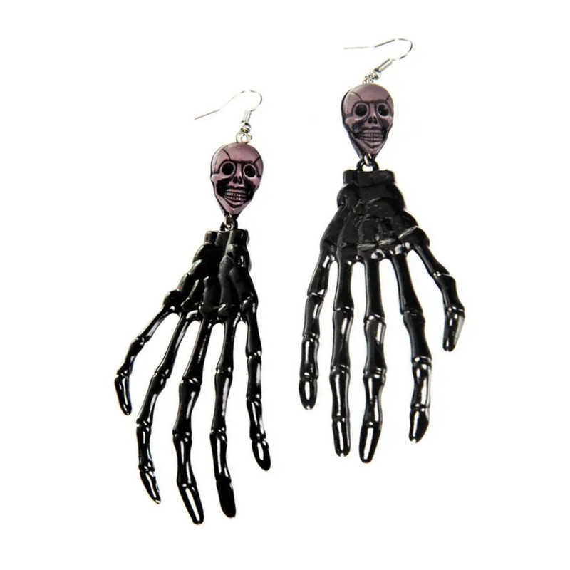 گوشواره دخترانه مدل دست اسکلت هالووین گوشواره دخترانه مدل دست اسکلت هالووین