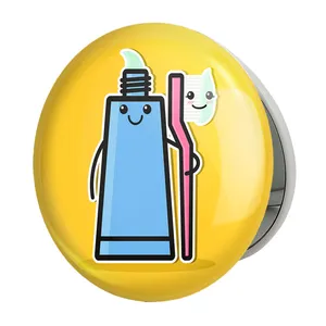 آینه جیبی خندالو طرح دندان و دندانپزشکی کودکانه مدل تاشو کد 27759 