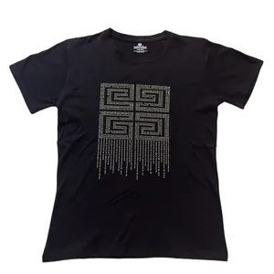 تی شرت آستین کوتاه زنانه مدل نگین دار