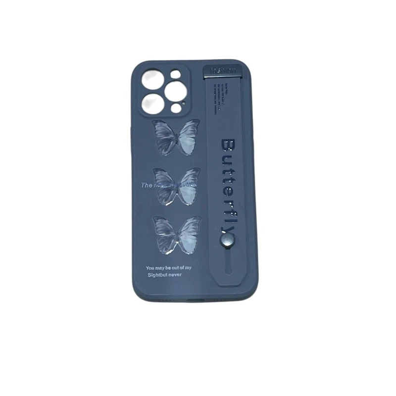 کاور مدل سیلیکونی دستبندی طرح پروانه کد i90 مناسب برای گوشی موبایل اپل Iphone 13 pro