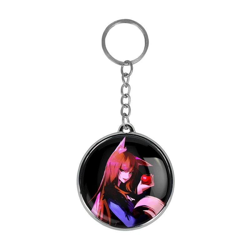 جاکلیدی خندالو طرح هولو انیمه ادویه و گرگ مدل دوطرفه کد 3609936100