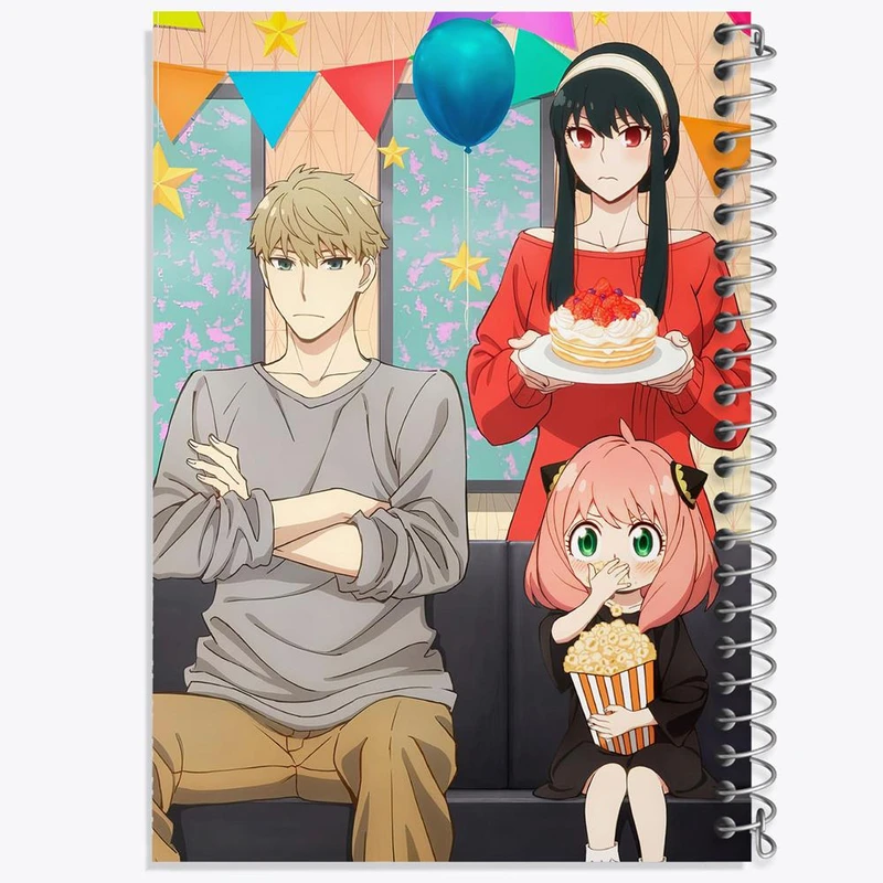 دفتر مشق 50 برگ خندالو مدل خانواده فورجر انیمه اسپای ایکس فمیلی Spy x Family کد 15573