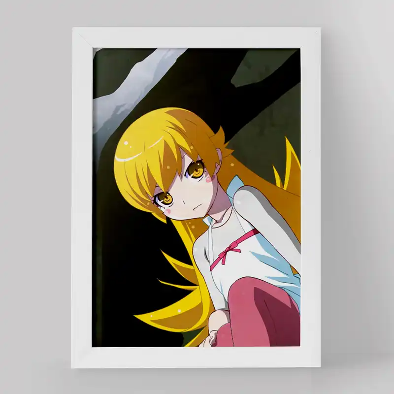 تابلو خندالو مدل شینوبو اوشینو انیمه مونوگاتاری کد 16214