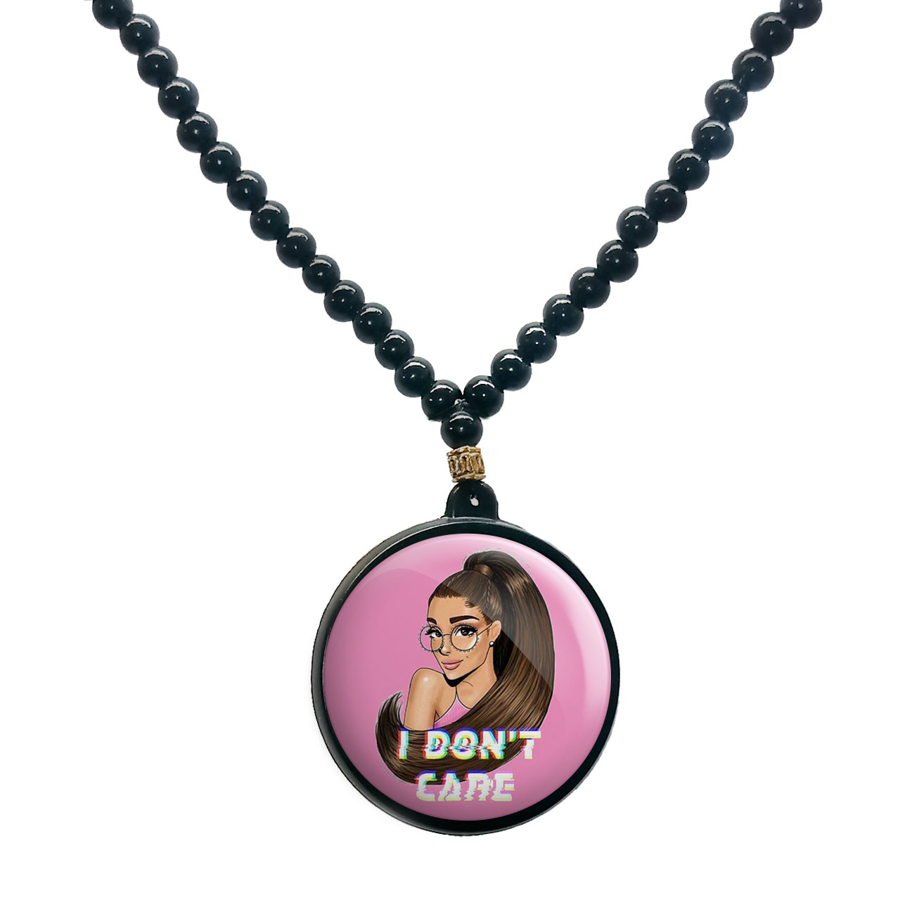 گردنبند پرمانه طرح آریانا گرانده کد pmd.104 مدل دو طرفه