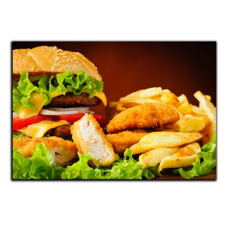تابلو شاسی بکلیت طرح فست فود دوبل برگر مدل SH-4971