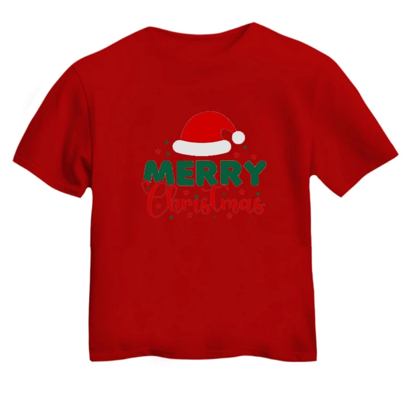 تی شرت آستین کوتاه بچگانه مدل نوشته کریسمس کد 25