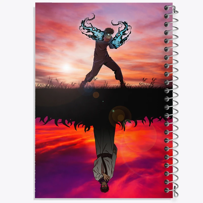 دفتر شطرنجی 50 برگ خندالو مدل انیمه جوجوتسو کایزن کد F823