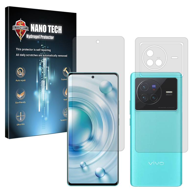 محافظ صفحه نمایش مات نانو تک مدل Tough مناسب برای گوشی موبایل ویوو X80 به همراه محافظ پشت گوشی