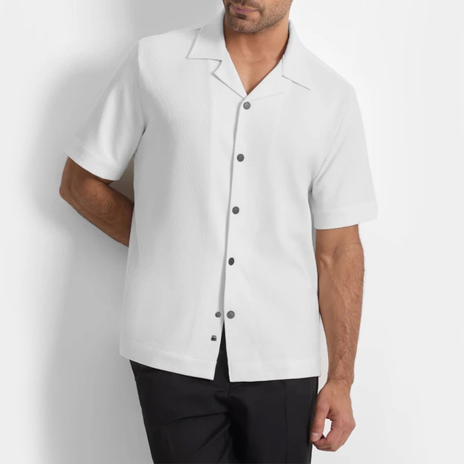 پیراهن آستین کوتاه مردانه کروم مدل 2420110 -  - 2