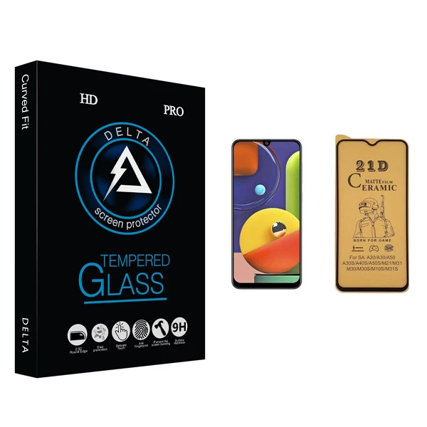 محافظ صفحه نمایش سرامیکی دلتا مدل Fit مناسب برای گوشی موبایل سامسونگ Galaxy A50s