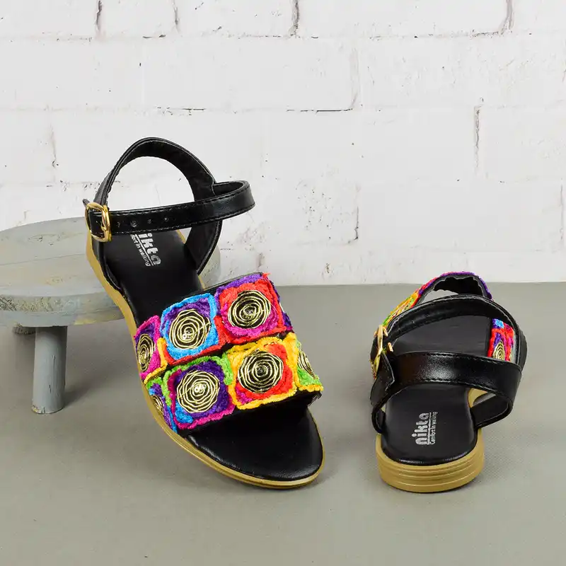 صندل زنانه نیکتا مدل سگکی آسان باز شو BK.4035