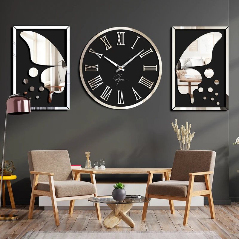 ساعت دیواری اِلِنسی مدل Carolyn به همراه آینه