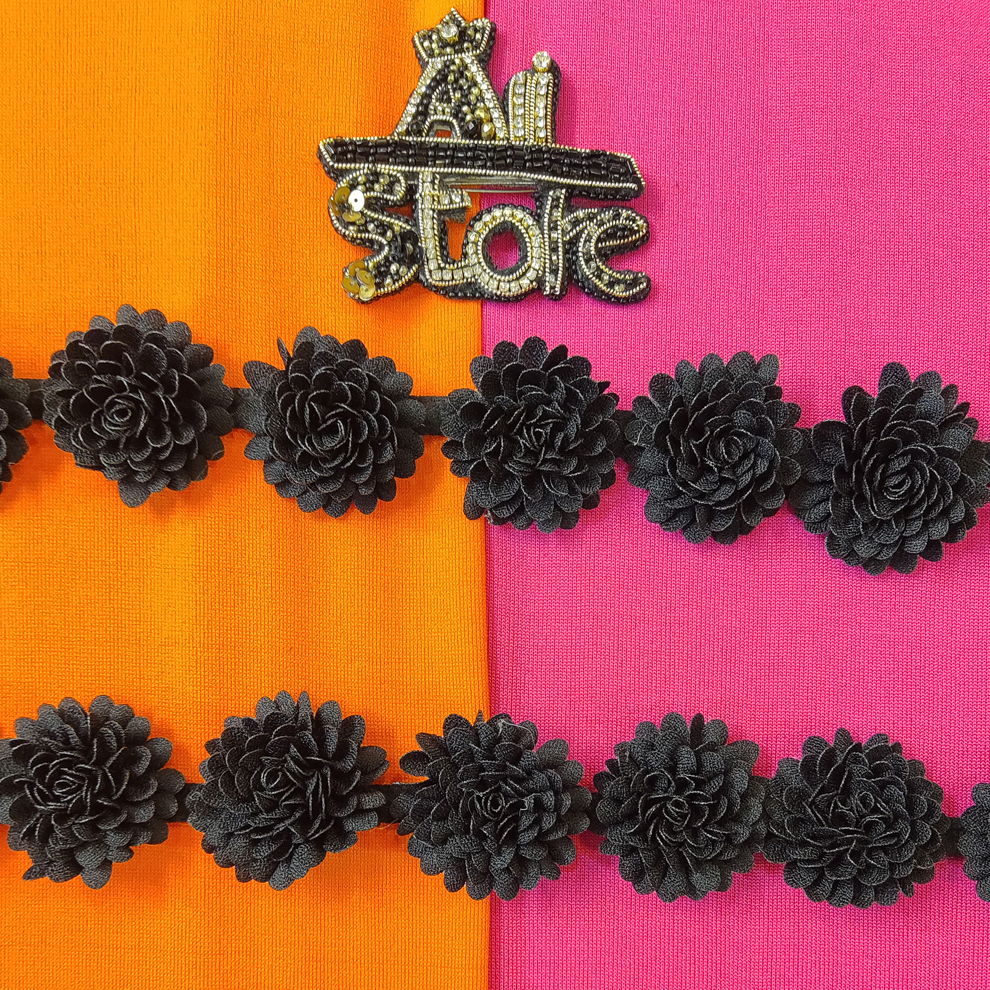 نوار یراق مدل شکوفه گیلاس D طول 1 متر