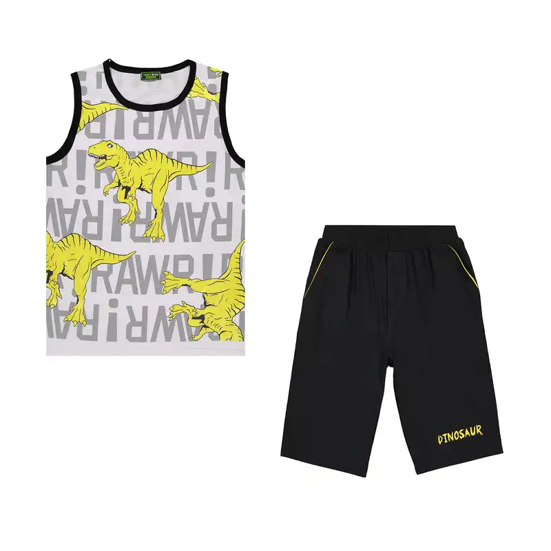 ست تاپ و شلوارک پسرانه خرس کوچولو مدل 2011292-16