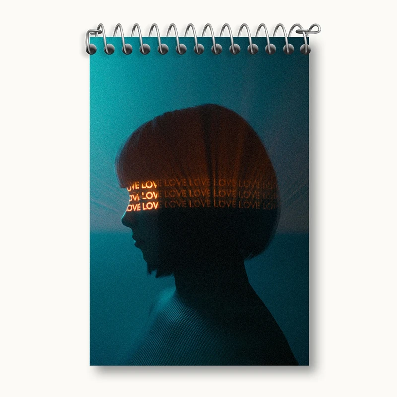 دفتر یادداشت 50 برگ خندالو مدل عاشقانه (Love) کد F6