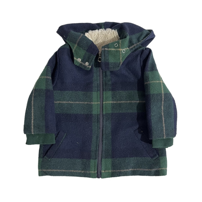 پالتو دخترانه مدل کشمیر چهارخونه آستر تدی خرگوشی