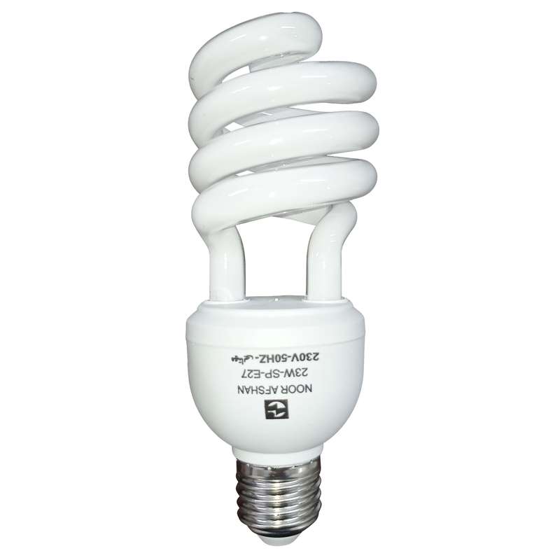 لامپ کم مصرف 23 وات نورافشان مدل اسپیرال پایه E27