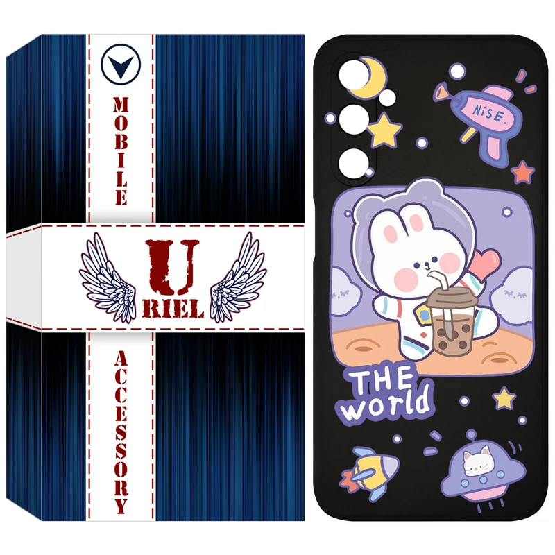 کاور یوریل مدل KSH کد 8 طرح خرگوش فضانورد مناسب برای گوشی موبایل سامسونگ Galaxy A24