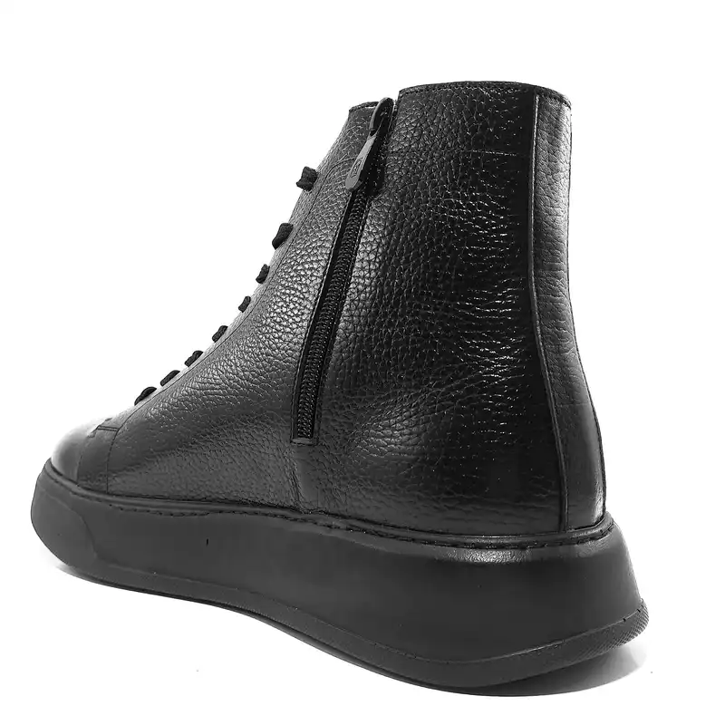 نیم بوت زنانه کرمانی مدل چرم دستدوز فلوتر کد 650 رنگ مشکی