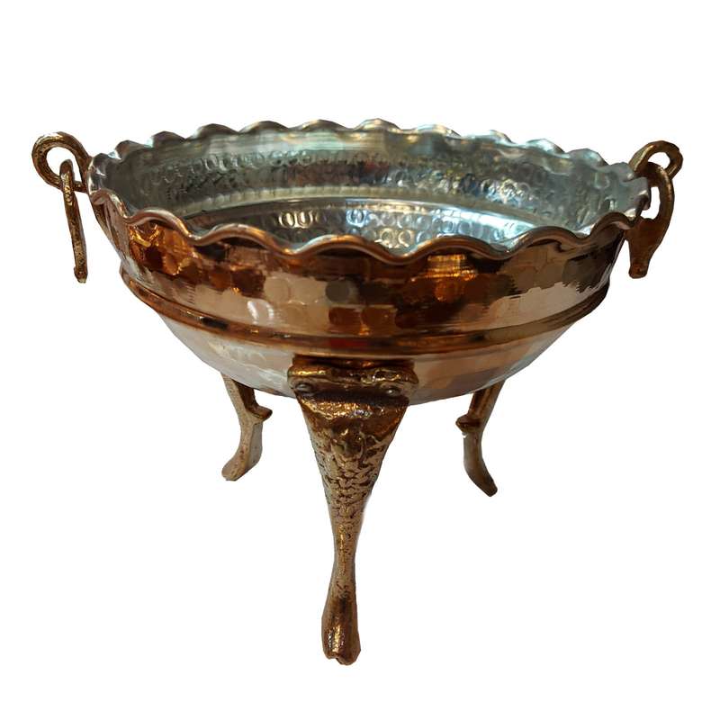 کاسه مسی طرح پایه دار کد 12503