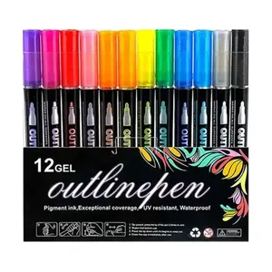 ماژیک مدل حاشیه دار بسته 12 عددی