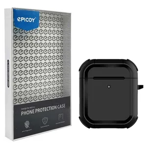 Epicoy Simple Space 360 degree Protect Case for AirPods 1/2 with pendant