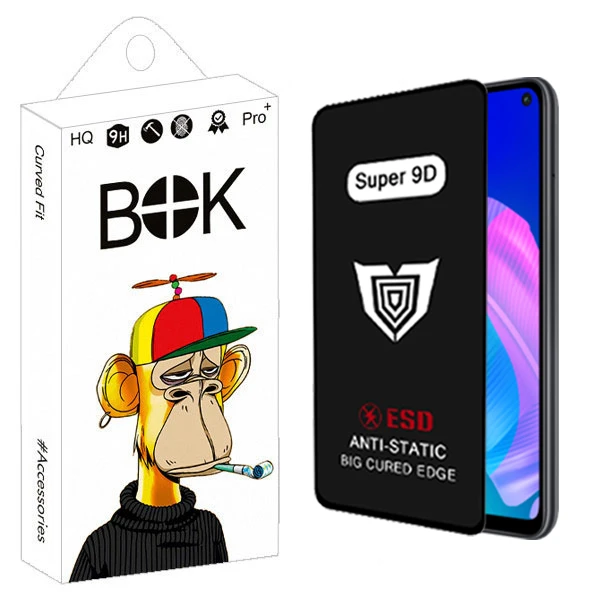 محافظ صفحه نمایش بوک مدل Super 9D مناسب برای گوشی موبایل هوآوی y7p / nova 7i