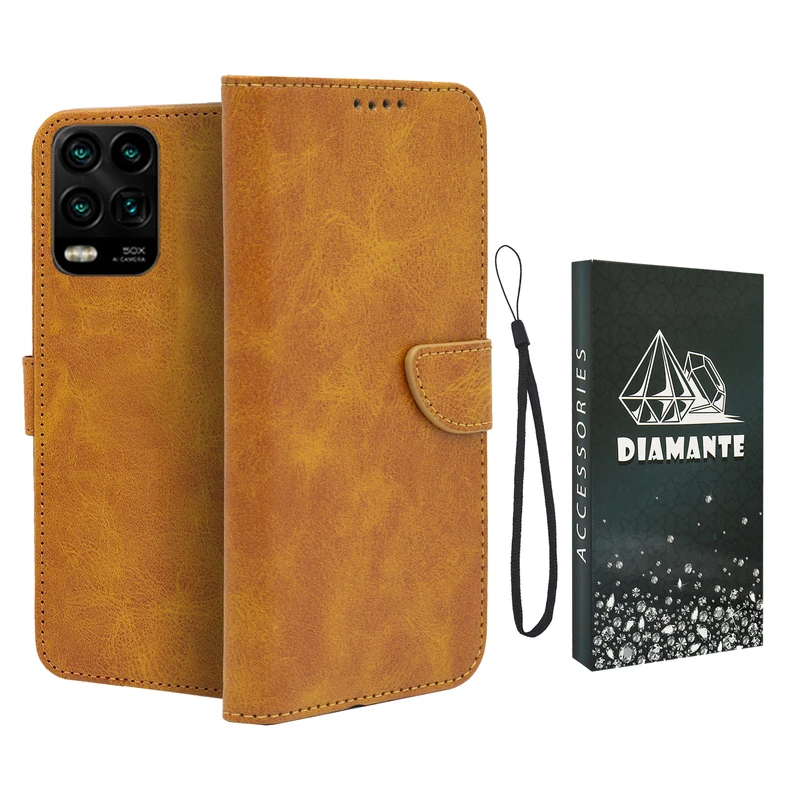 کیف کلاسوری دیامانته مدل Scusa Bk مناسب برای گوشی موبایل شیائومی Mi 10 Lite به همراه بند آویز