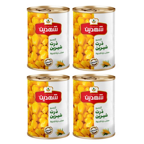   کنسرو ذرت شیرین شهدین - 370 گرم بسته 4 عددی